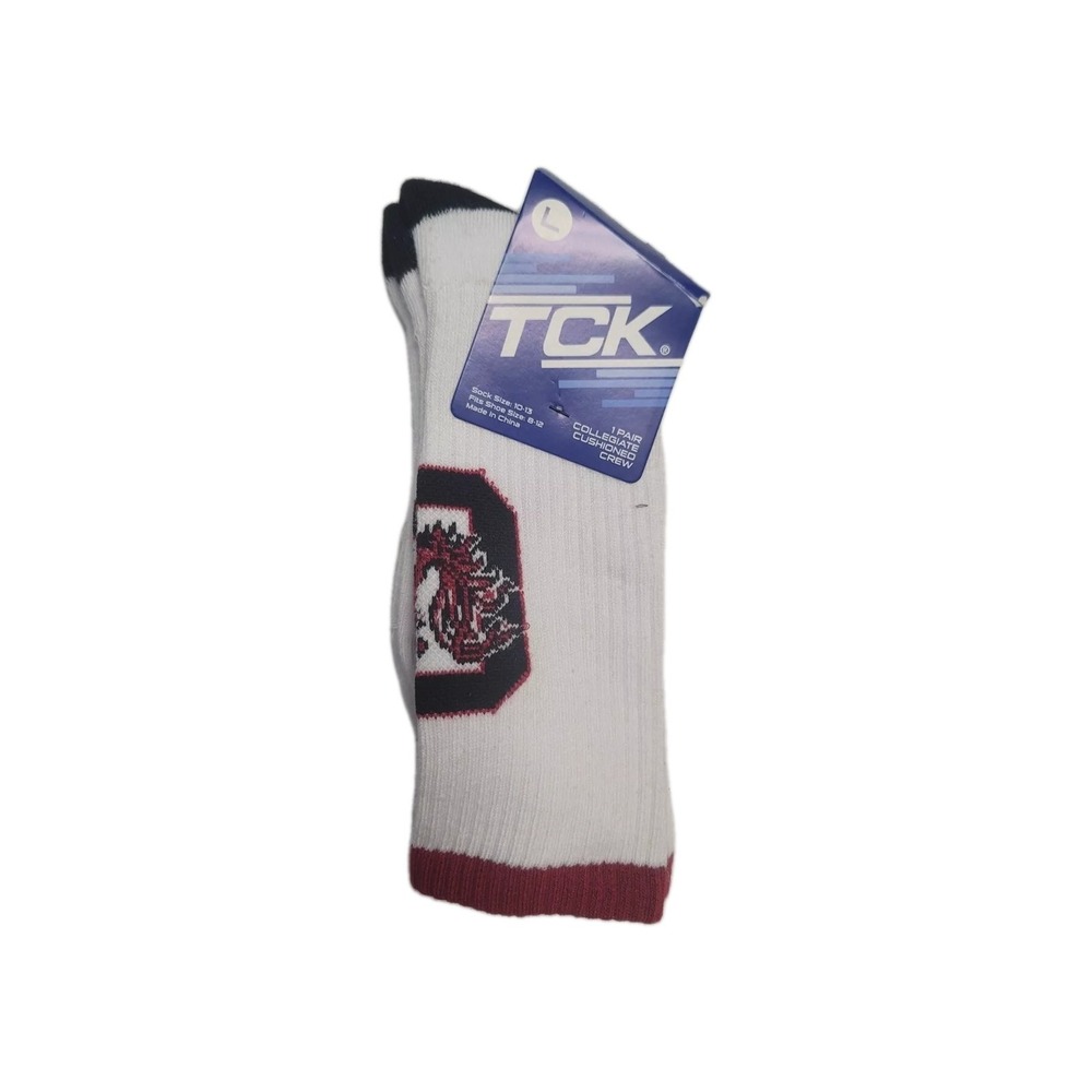 TCK TCU LARGE 10-13 US WHITE RED‎ COLLEGIATE CREW SOCKS MEN'S